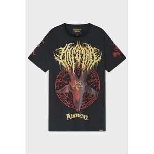 killstar unisex baphomet zisurru t shirt gold